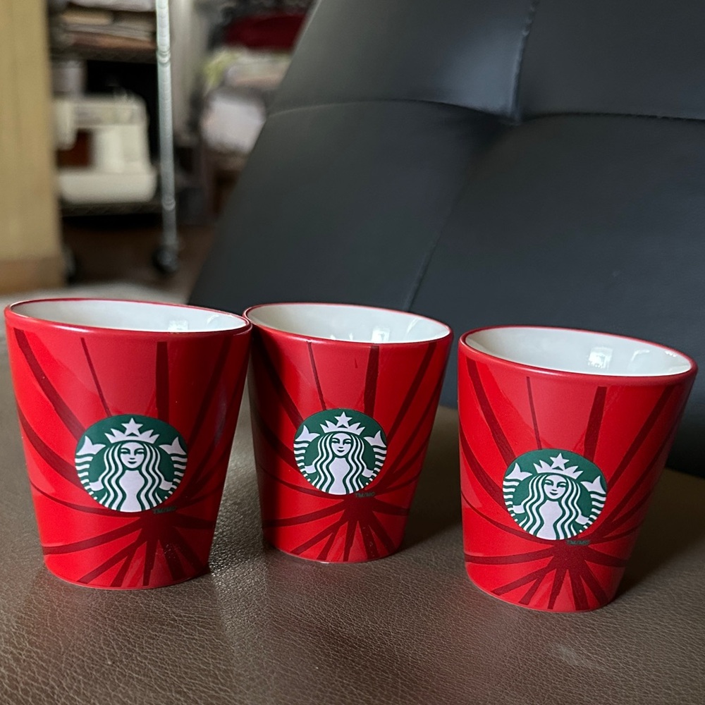 STARBUCKS Christmas Blend 3 oz Tasting Espresso Cups